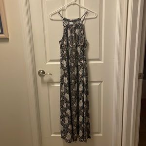 Black floral maxi dress